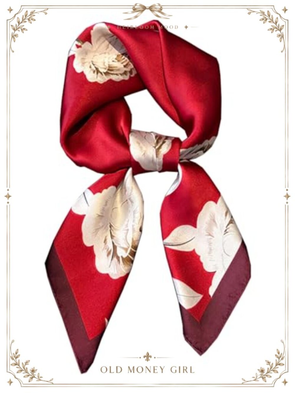 Polyester Satin Hair Scarf Bandana Neck Scarf Lightweight Women